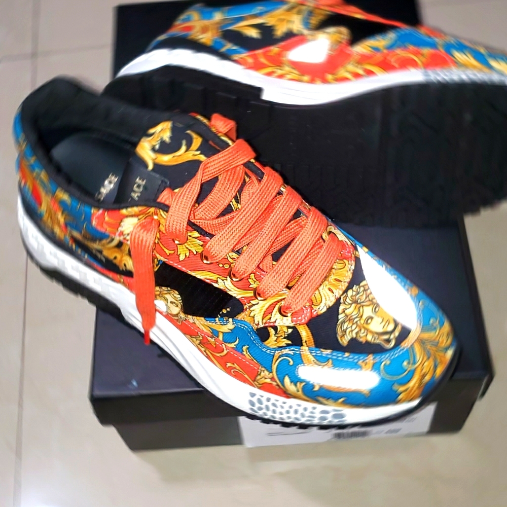 Blue Orange Sunset Sneakers